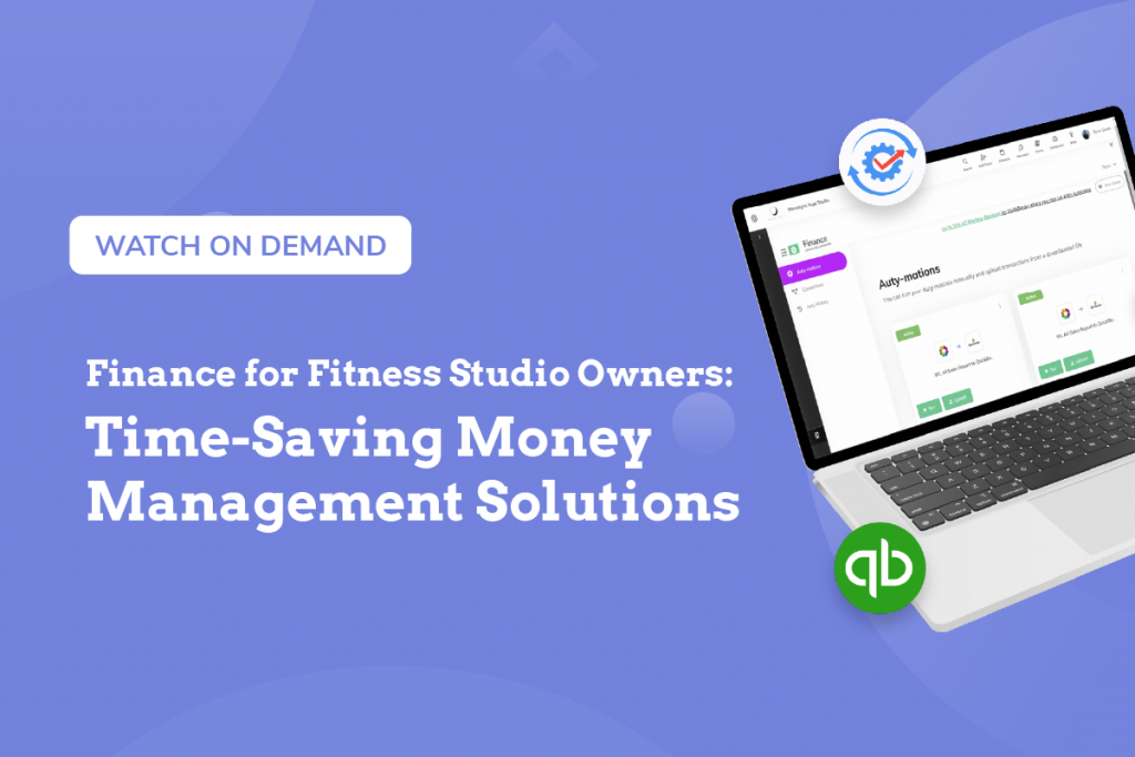 finance for fitness studio owners, Finance Quickbooks on demand cover