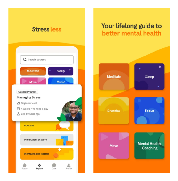 apps for gym owners, Headspace