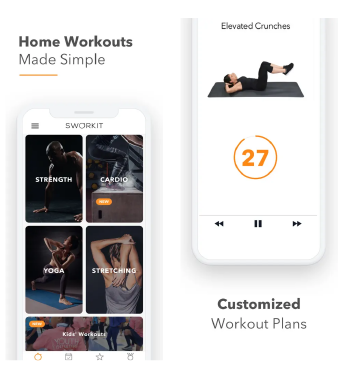 apps for gym owners, Sworkit