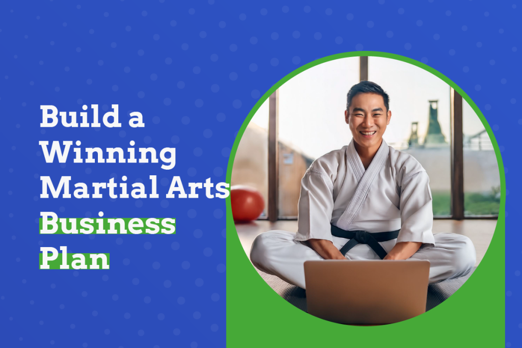 martial arts business plan, martial arts man on computer