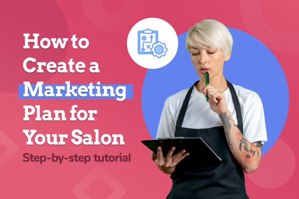 salon marketing plan, salon woman with a tablet