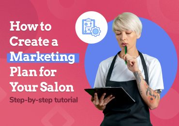 salon marketing plan, salon woman with a tablet