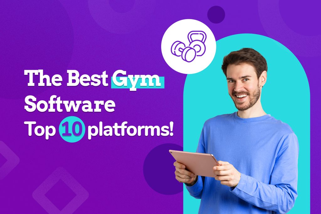 gym software, man with a tablet