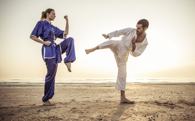 martial arts marketing, Couple performing martial arts